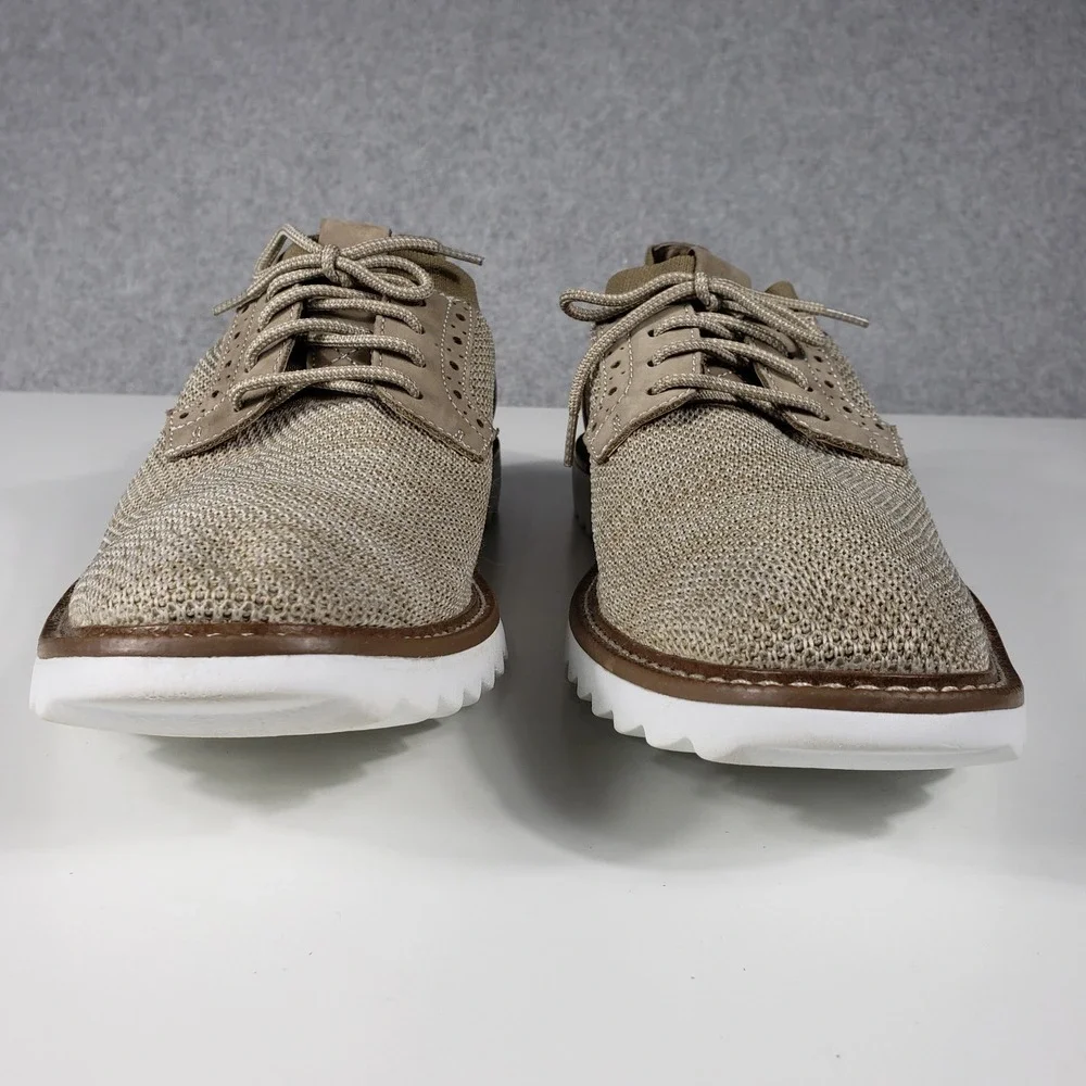 J.Murphy Johnston & Murphy Mens 10.5M Tan Knit Wingtip Oxford Shoes‎ 59-1770